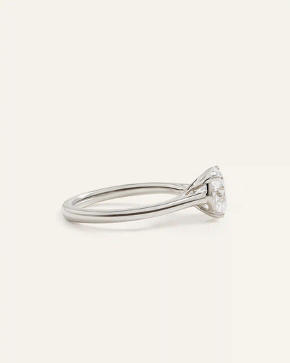Lab Grown Diamond Round Trellis Cathedral Engagement Ring - 2ct