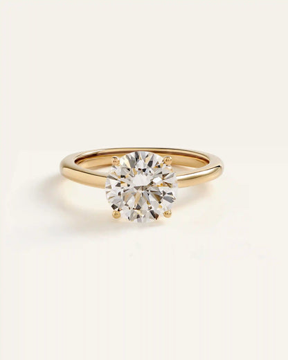 Lab Grown Diamond Round Trellis Cathedral Engagement Ring - 2.5ct