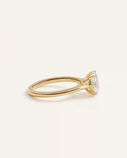 Lab Grown Diamond Round Trellis Cathedral Engagement Ring - 2.5ct
