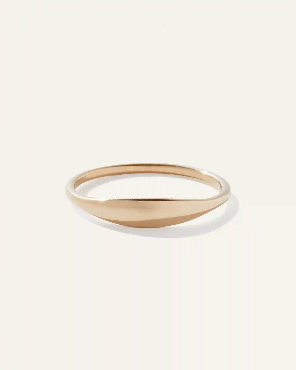 14k Gold Slim Signet Ring