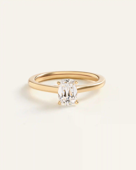 Lab Grown Diamond Antique Cushion Trellis Cathedral Engagement Ring - 1ct