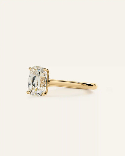 Lab Grown Diamond Antique Cushion Trellis Cathedral Engagement Ring - 2ct