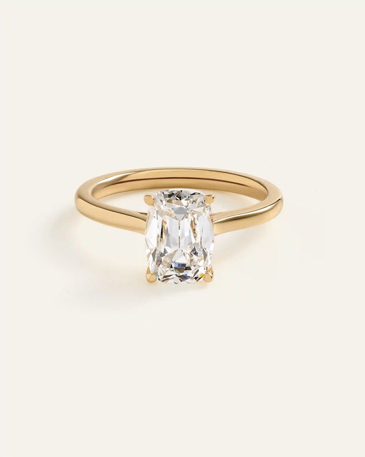 Lab Grown Diamond Antique Cushion Trellis Cathedral Engagement Ring - 2.5ct
