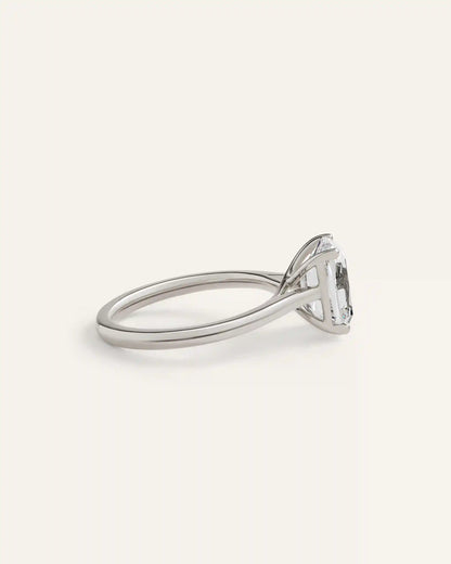 Lab Grown Diamond Antique Cushion Trellis Cathedral Engagement Ring - 3ct