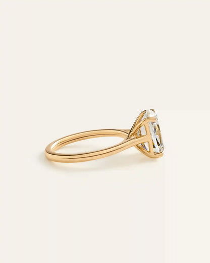 Lab Grown Diamond Antique Cushion Trellis Cathedral Engagement Ring - 4ct