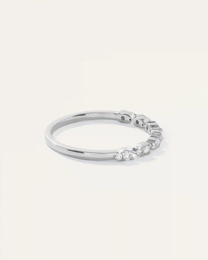 14K Gold Pear Diamond Half Eternity Band