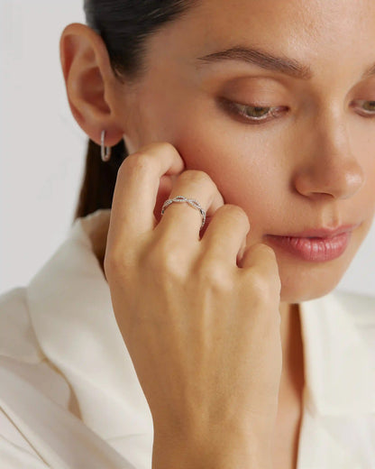 14K Gold Diamond Infinity Band