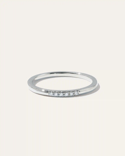 14K Gold Diamond Line Ring