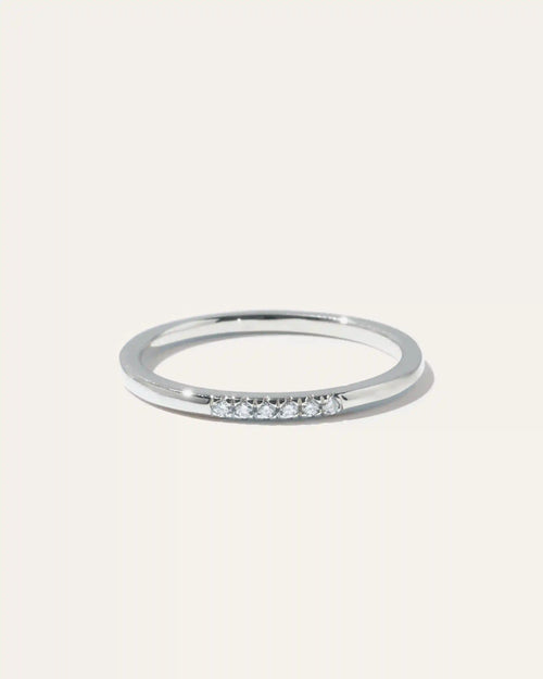14K Gold Diamond Line Ring