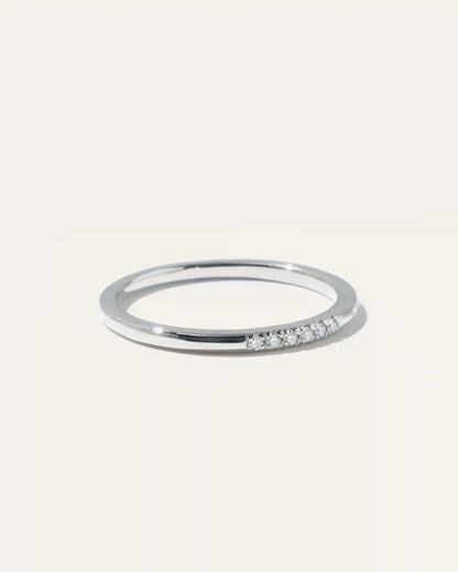 14K Gold Diamond Line Ring