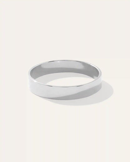 14K Gold Lightweight Flat Edge Band