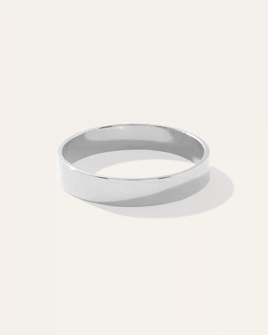 14K Gold Lightweight Flat Edge Band