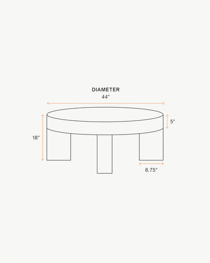 Reclaimed Oak Round Coffee Table