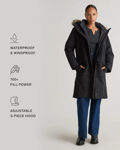 Responsible Down Hooded Long Parka