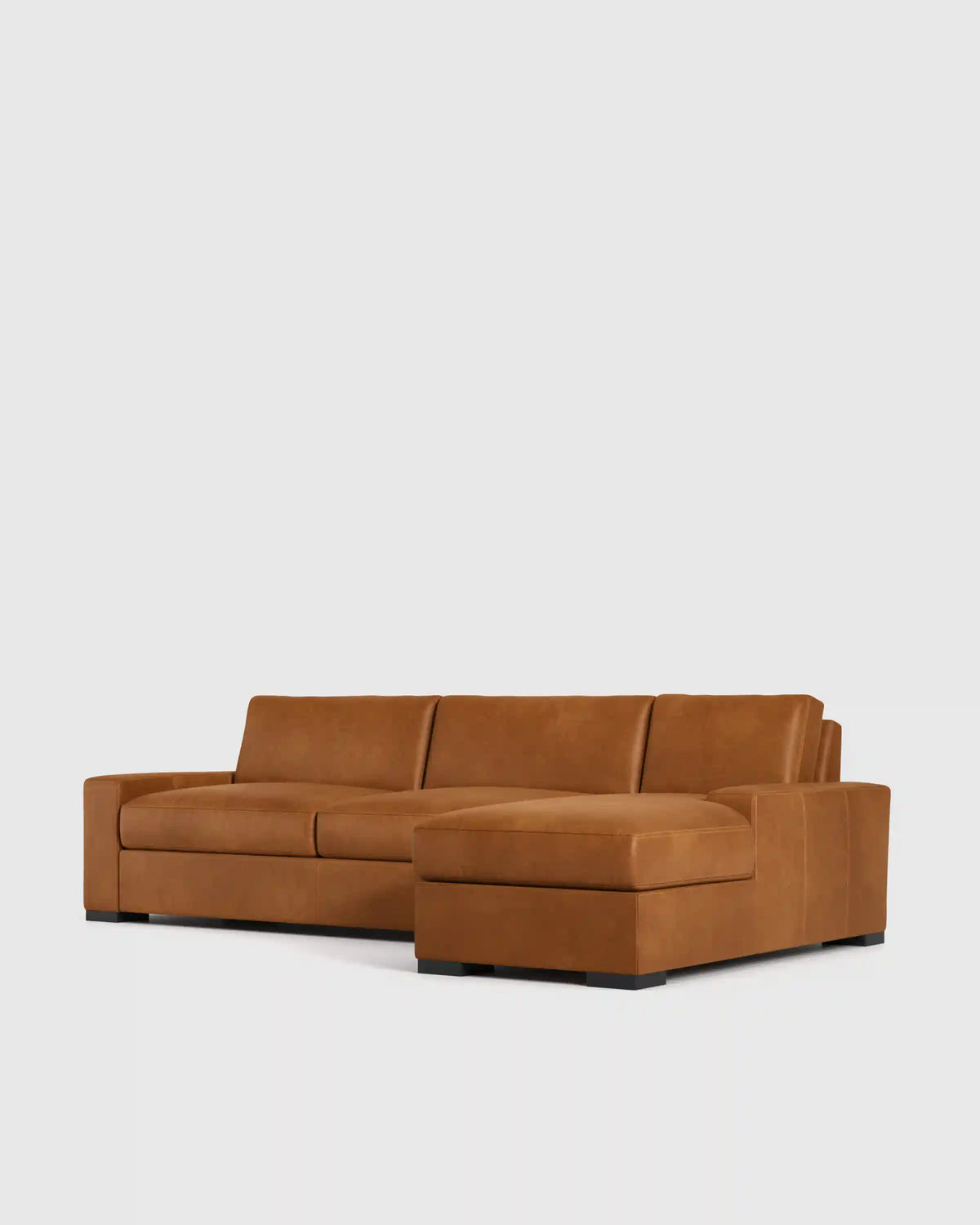 Stillman Chaise Sectional in Leather
