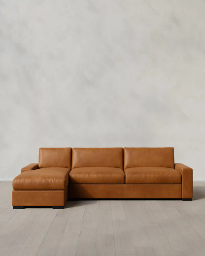 Stillman Chaise Sectional in Leather