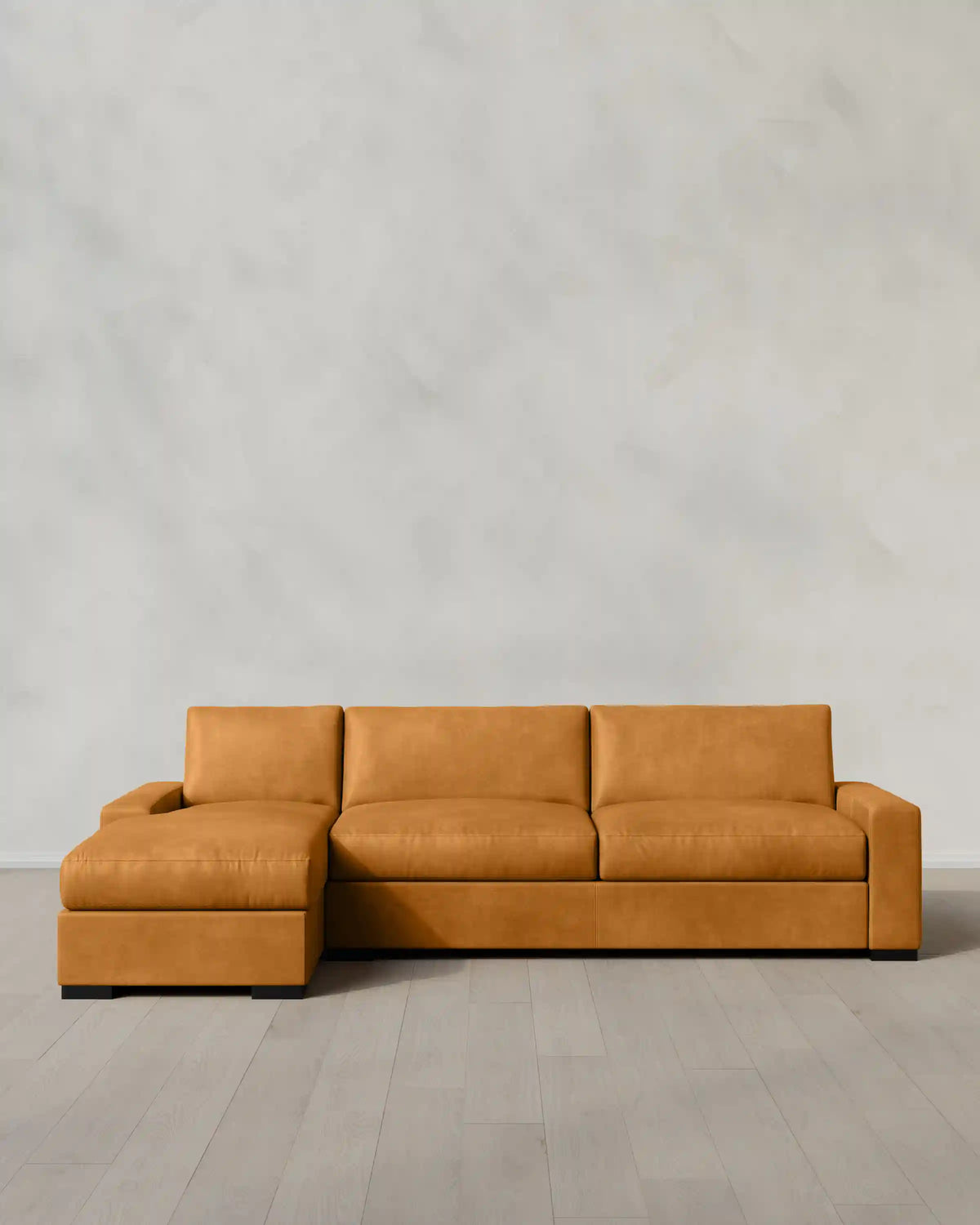 Stillman Chaise Sectional in Leather