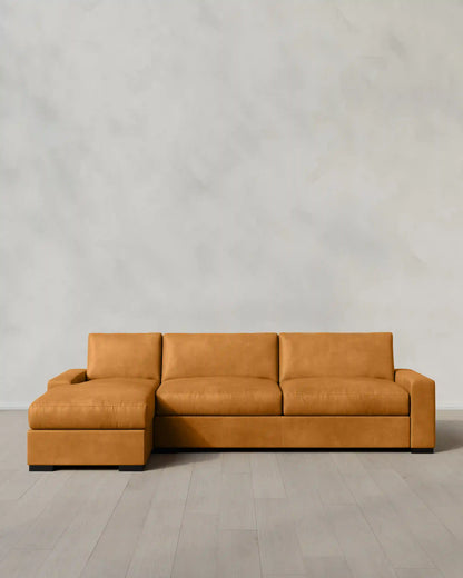 Stillman Chaise Sectional in Leather
