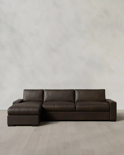 Stillman Chaise Sectional in Leather