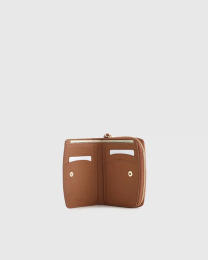 Italian Pebbled Leather Compact Wallet