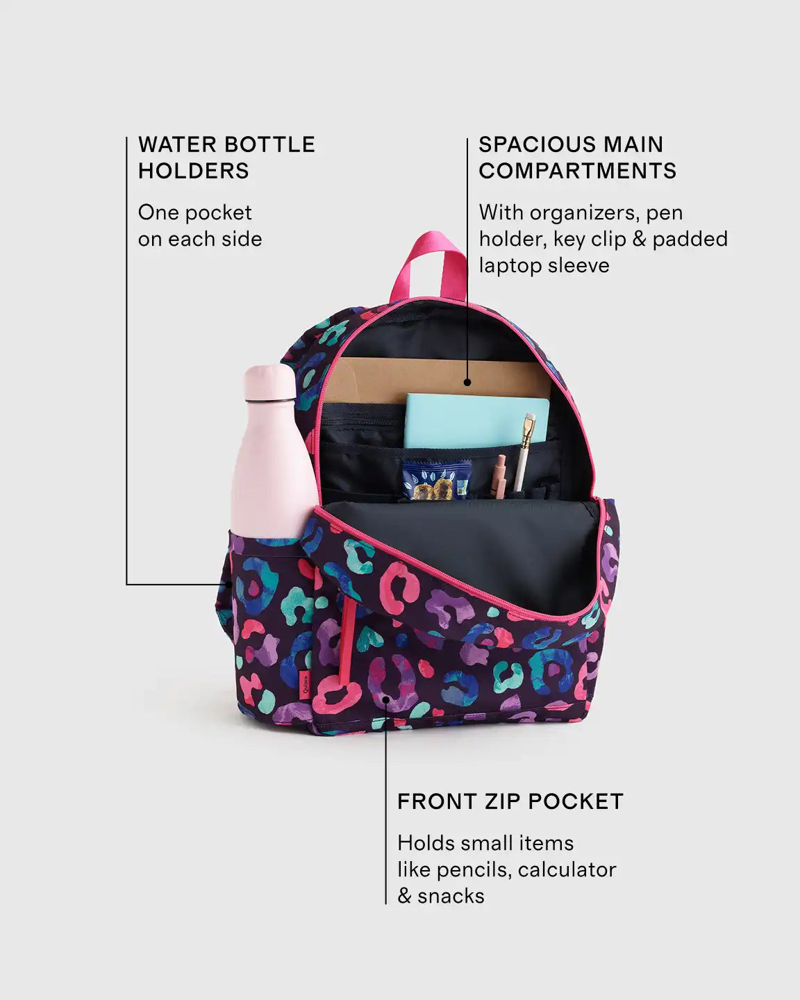 Recycled Double Pocket Backpack