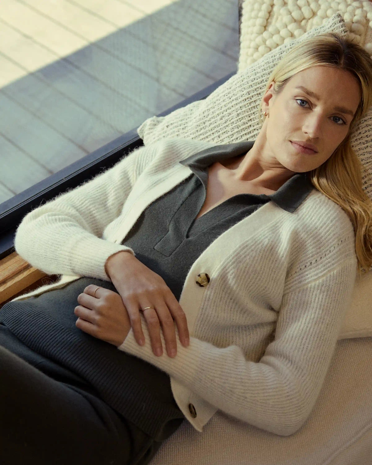 Baby Alpaca-Wool Cropped Cardigan