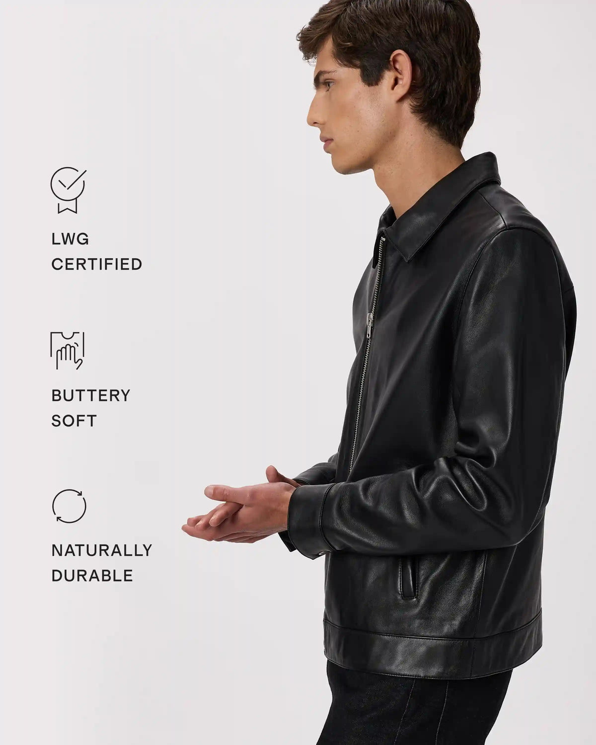 100% Leather Café Racer Jacket