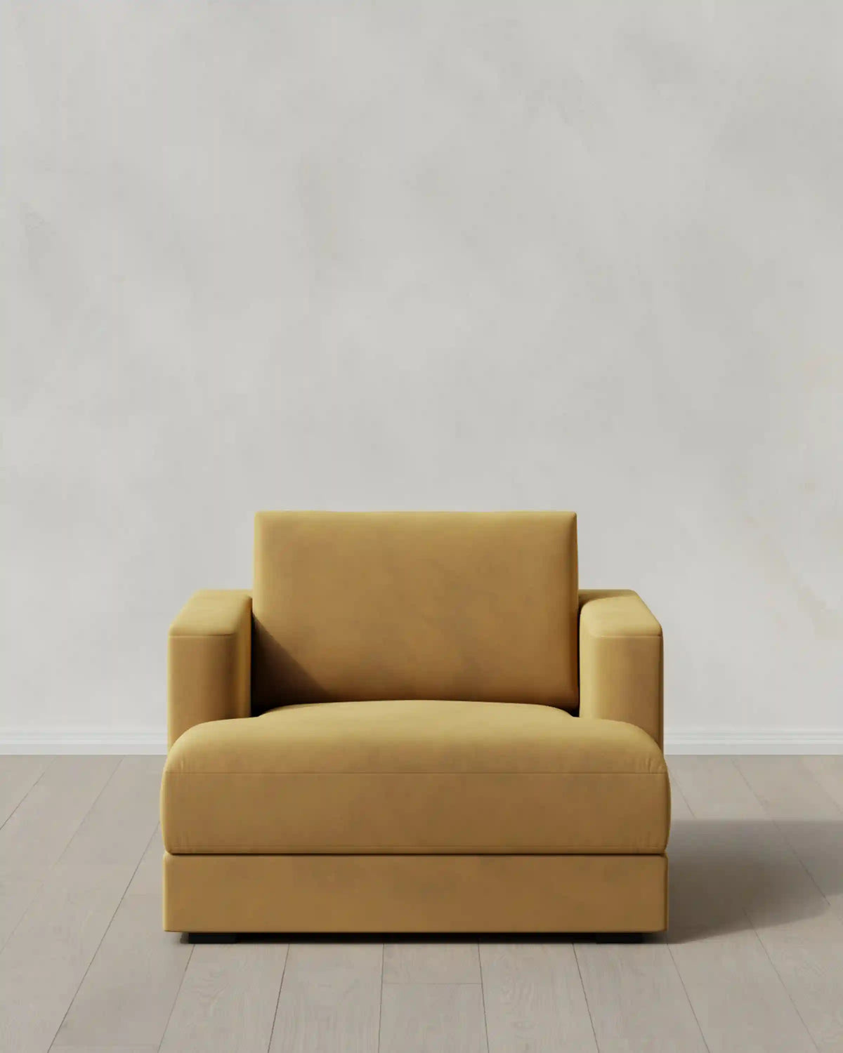 Sierra Curved Arm Accent Chair in Performance Velvet