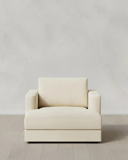 Sierra Curved Arm Accent Chair in Performance Velvet