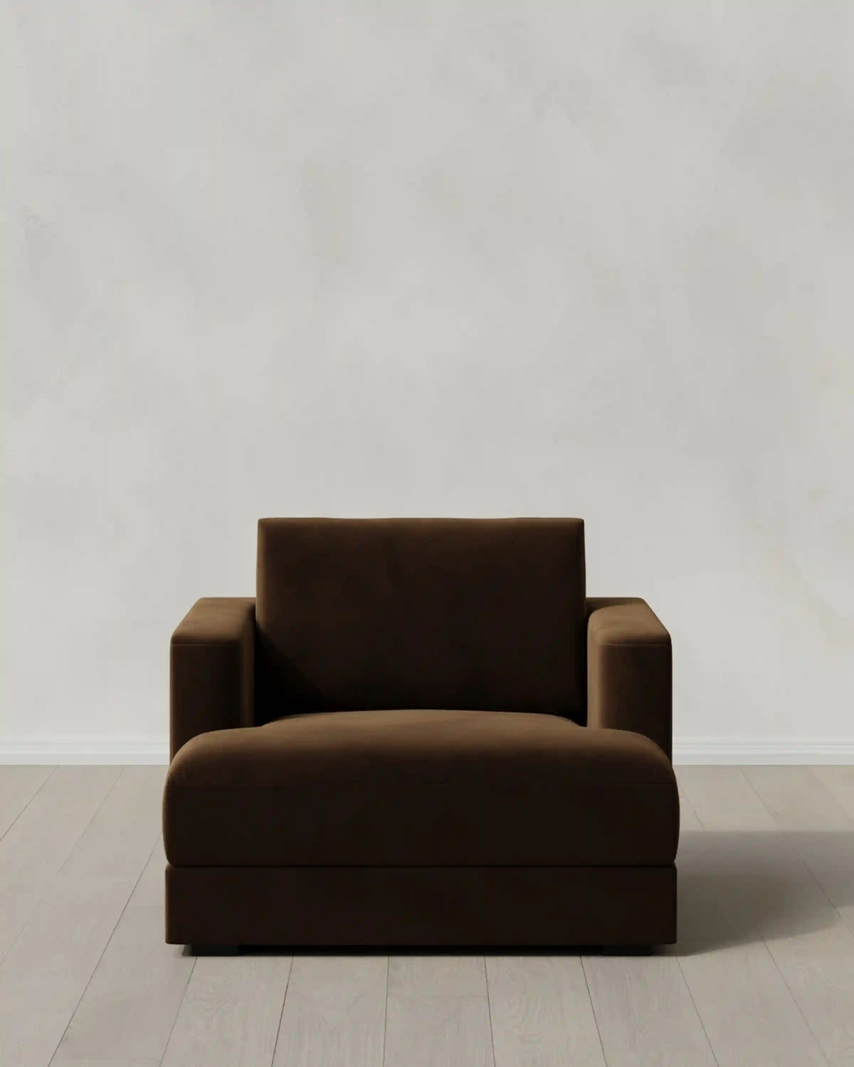 Sierra Curved Arm Accent Chair in Performance Velvet