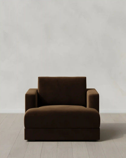 Sierra Curved Arm Accent Chair in Performance Velvet