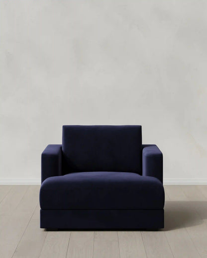 Sierra Curved Arm Accent Chair in Performance Velvet