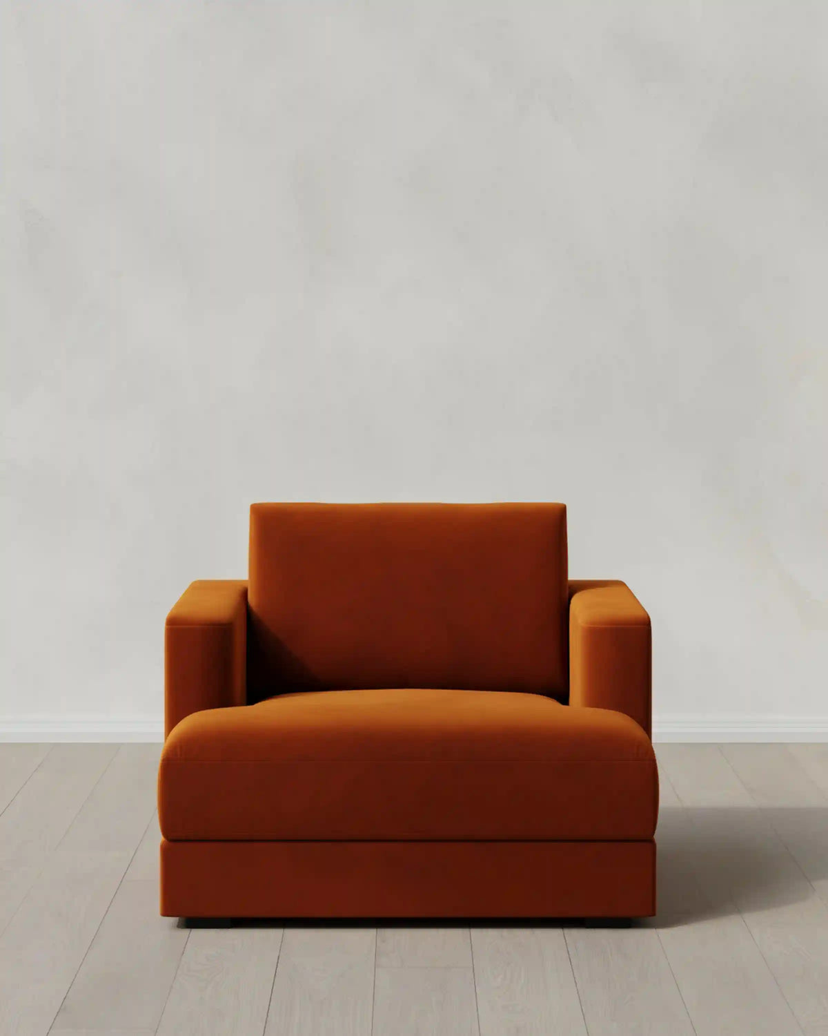 Sierra Curved Arm Accent Chair in Performance Velvet