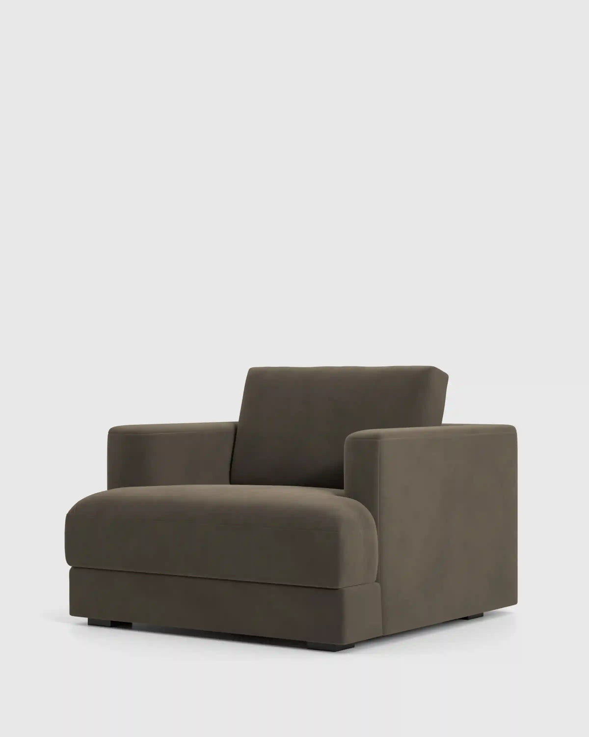 Sierra Curved Arm Accent Chair in Performance Velvet