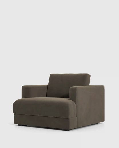 Sierra Curved Arm Accent Chair in Performance Velvet