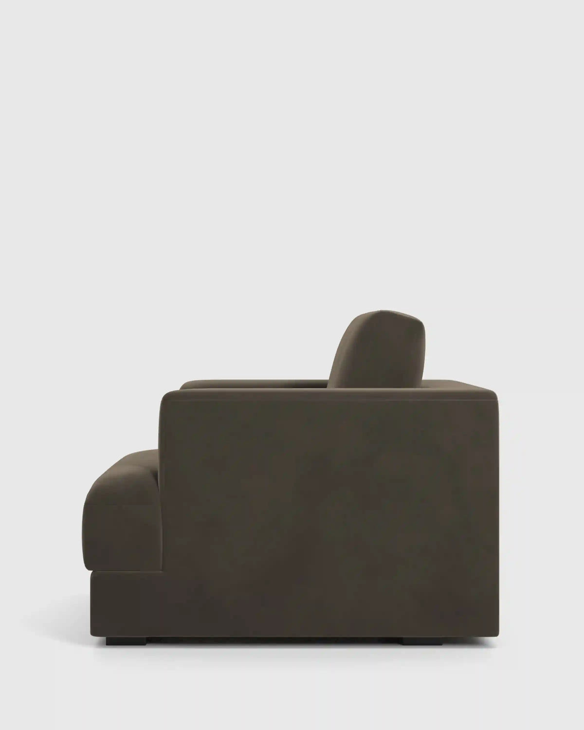Sierra Curved Arm Accent Chair in Performance Velvet
