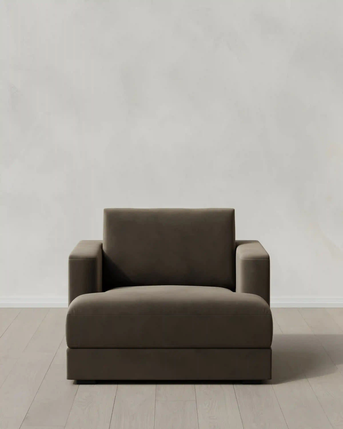 Sierra Curved Arm Accent Chair in Performance Velvet