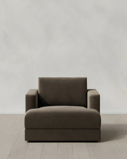 Sierra Curved Arm Accent Chair in Performance Velvet