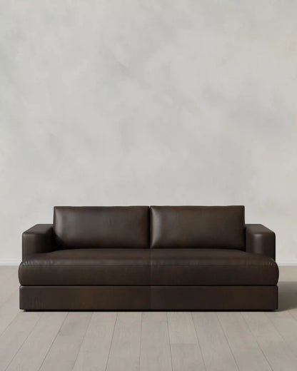 Sierra Curved Arm Sofa in Leather