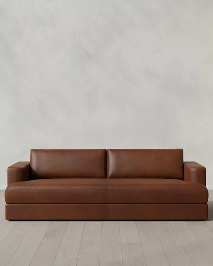 Sierra Curved Arm Sofa in Leather