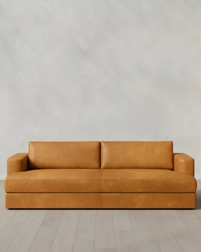 Sierra Curved Arm Sofa in Leather