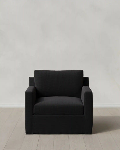 Ellery Slipcover Chair in Performance Linen