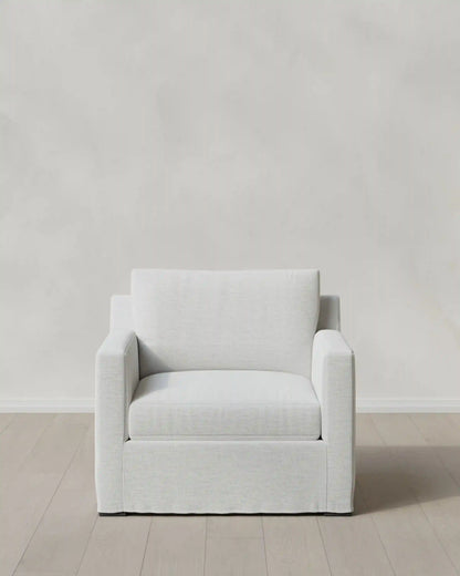 Ellery Slipcover Chair in Performance Linen