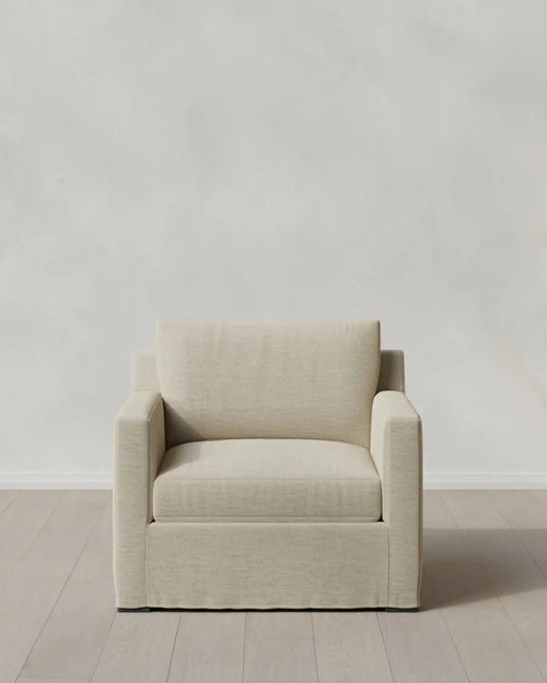 Ellery Slipcover Chair in Performance Linen