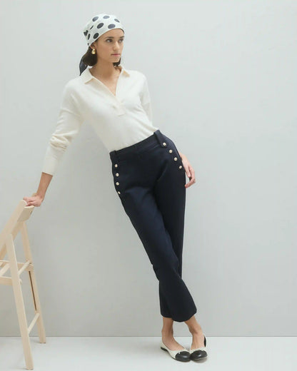 Ultra-Stretch Ponte Straight Leg Mariner Pants