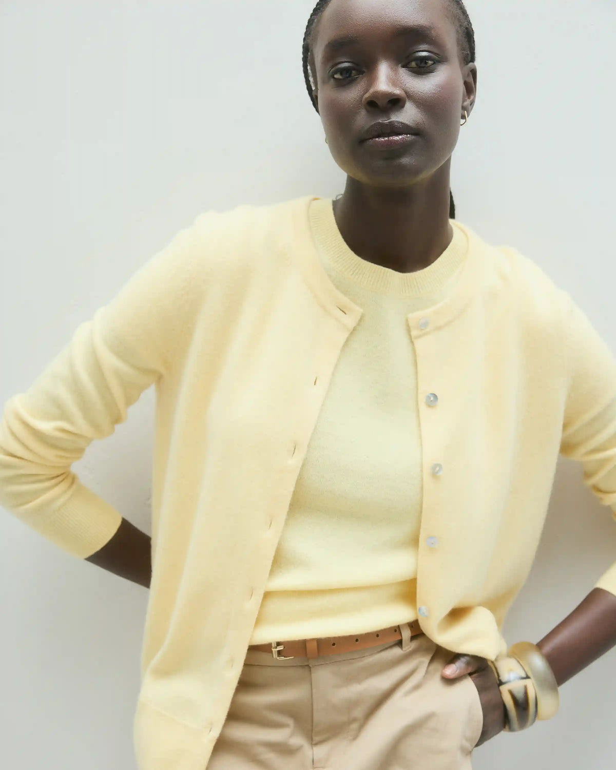 Mongolian Cashmere Cardigan Sweater