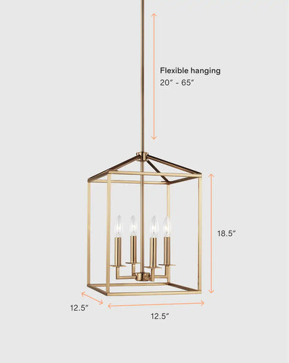 Steel Lantern Pendant Light