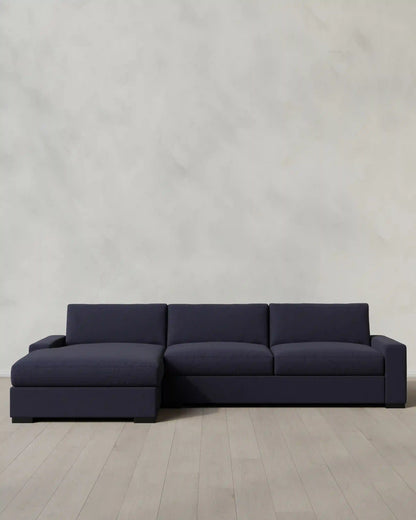 Stillman Chaise Sectional in Performance Basketweave