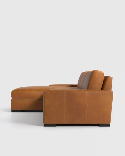 Stillman Chaise Sectional in Leather