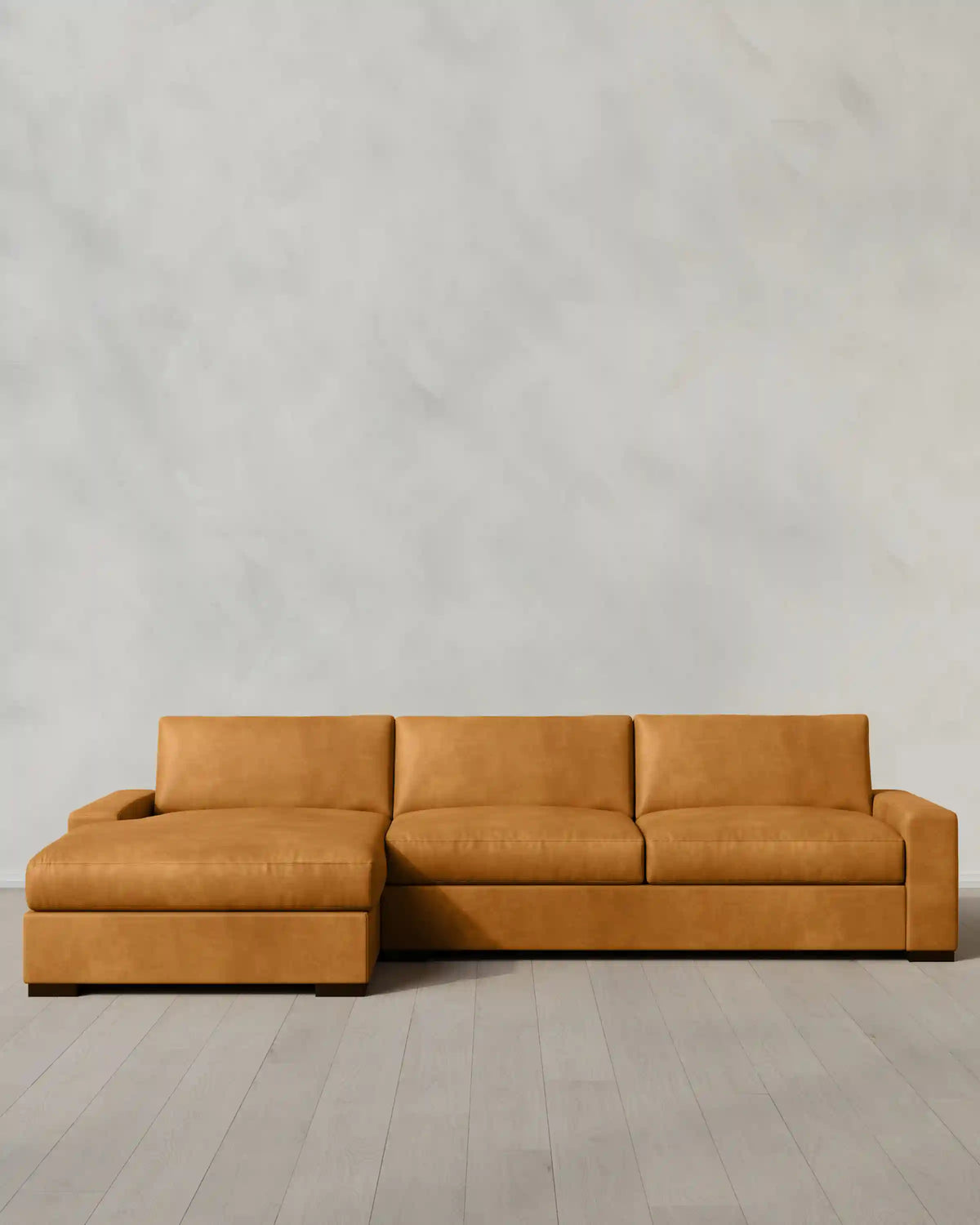 Stillman Chaise Sectional in Leather
